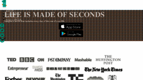 What 1secondeveryday.com website looked like in 2018 (5 years ago)