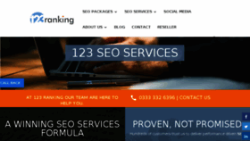 What 123ranking.co.uk website looked like in 2018 (5 years ago)