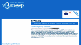 What 1377x.org.w3snoop.com website looked like in 2018 (5 years ago)