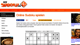 What 123sudoku.de website looked like in 2018 (5 years ago)
