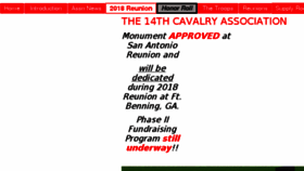 What 14cav.org website looked like in 2018 (5 years ago)