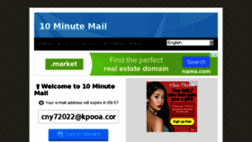 What 10minutemail.org website looked like in 2018 (5 years ago)