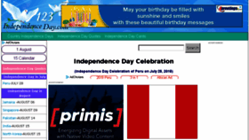 What 123independenceday.com website looked like in 2018 (5 years ago)