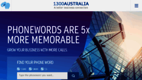 What 1300australia.com.au website looked like in 2018 (5 years ago)