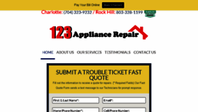 What 123appliancerepair.com website looked like in 2018 (5 years ago)