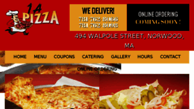 What 1apizza.com website looked like in 2018 (7 years ago)