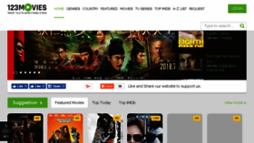 What 123movietv.com website looked like in 2018 (5 years ago)