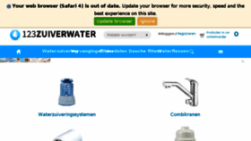 What 123zuiverwater.nl website looked like in 2018 (5 years ago)