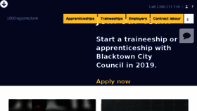 What 1300apprentice.com.au website looked like in 2018 (5 years ago)