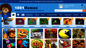 What 1001games.de website looked like in 2018 (5 years ago)
