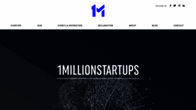 What 1millionstartups.com website looked like in 2018 (5 years ago)