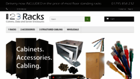 What 123racks.co.uk website looked like in 2018 (5 years ago)