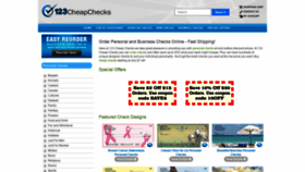 What 123cheapchecks.com website looked like in 2018 (5 years ago)