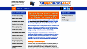 What 1stairportparking.co.uk website looked like in 2018 (5 years ago)