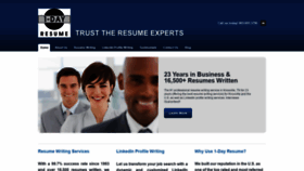 What 1dayresume.com website looked like in 2019 (5 years ago)