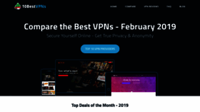What 10bestvpns.com website looked like in 2019 (5 years ago)