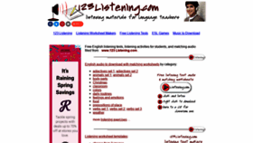 What 123listening.com website looked like in 2019 (4 years ago)