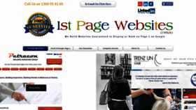 What 1stpagewebsites.com.au website looked like in 2019 (4 years ago)