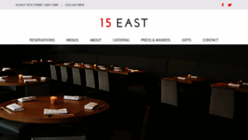 What 15eastrestaurant.com website looked like in 2019 (4 years ago)