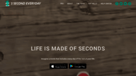 What 1secondeveryday.com website looked like in 2019 (4 years ago)