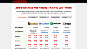 What 10-cheapwebhosting.com website looked like in 2019 (4 years ago)