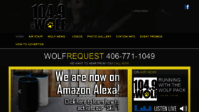 What 1049wolf.com website looked like in 2019 (4 years ago)