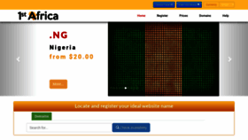 What 1st.africa website looked like in 2019 (4 years ago)