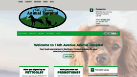 What 16aveanimalhospital.com website looked like in 2020 (4 years ago)