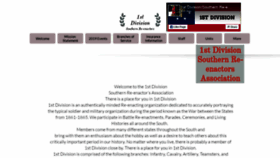 What 1stdivision.net website looked like in 2020 (4 years ago)