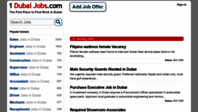 What 1dubaijobs.com website looked like in 2020 (4 years ago)