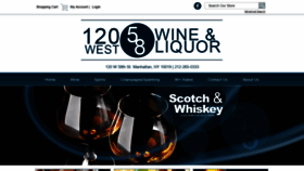 What 120west58wine.com website looked like in 2020 (4 years ago)