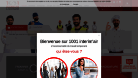 What 1001interimair.fr website looked like in 2020 (4 years ago)