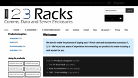 What 123racks.co.uk website looked like in 2020 (4 years ago)