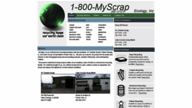What 1800myscrap.com website looked like in 2020 (4 years ago)