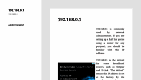 What 19216801.org website looked like in 2020 (4 years ago)