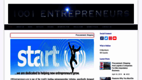 What 1001entrepreneurs.org website looked like in 2020 (4 years ago)