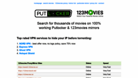 What 123movies-putlocker.com website looked like in 2020 (4 years ago)