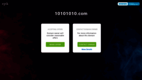 What 10101010.com website looked like in 2020 (4 years ago)