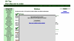 What 101tips.nl website looked like in 2020 (4 years ago)