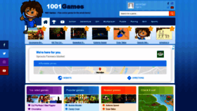 What 1001games.net website looked like in 2020 (4 years ago)