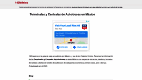 What 140mexico.com website looked like in 2020 (4 years ago)