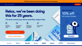 What 1800contacts.com website looked like in 2020 (3 years ago)