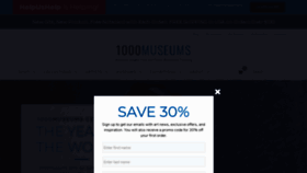 What 1000museums.com website looked like in 2020 (3 years ago)