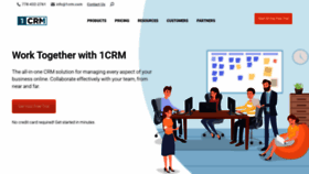 What 1crm.com website looked like in 2020 (3 years ago)