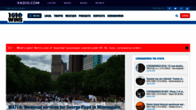 What 1010wins.com website looked like in 2020 (3 years ago)