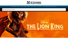 What 1st4londontheatre.co.uk website looked like in 2020 (3 years ago)