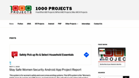 What 1000projects.org website looked like in 2020 (3 years ago)