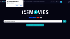 What 123movies.gallery website looked like in 2020 (3 years ago)