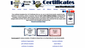 What 123certificates.com website looked like in 2020 (3 years ago)