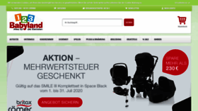 What 123babyland.de website looked like in 2020 (3 years ago)